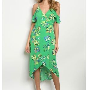 Green flowery dress
